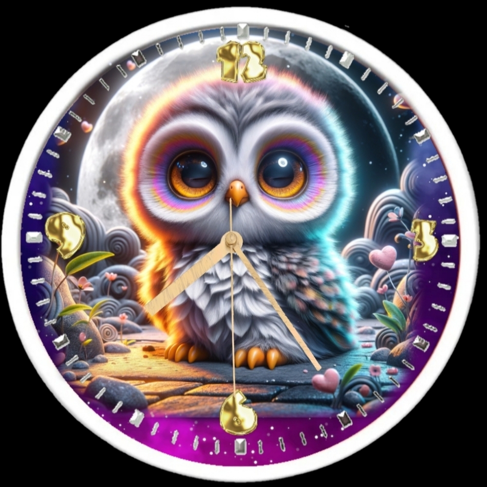 Owl clock - Picture 3 of 5